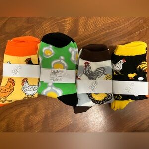 Women’s Chicken Patterned Socks Set Brand New